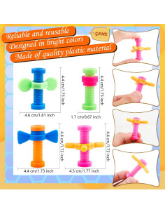 56 Tapas de Lápiz Giratorias Coloridas Hoarost - Juguetes para Niños 2