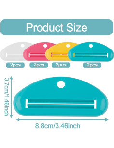 Exprimidor de Pasta de Dientes BOXOB 8 Piezas Plástico Reutilizable 2