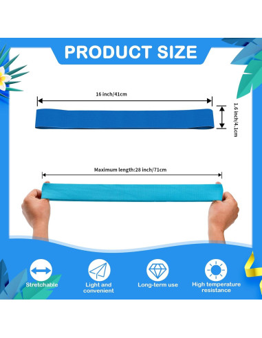 Banda para Toallas de Playa Ychelhr - 4 Piezas Azul y Turquesa