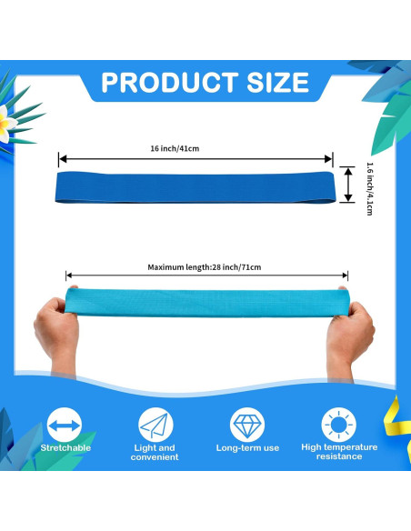Banda para Toallas de Playa Ychelhr - 4 Piezas Azul y Turquesa