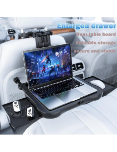 Mesa para Asiento de Coche VRBFF con Bandeja Expandible 2