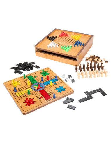 Juego Combo 7-en-1 Hey! Play! para 4 Jugadores - Ajedrez, Ludo y Más