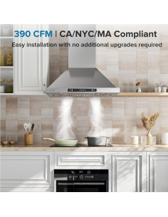 Campana de Cocina IKTCH 75 cm Acero Inoxidable 390 CFM 2