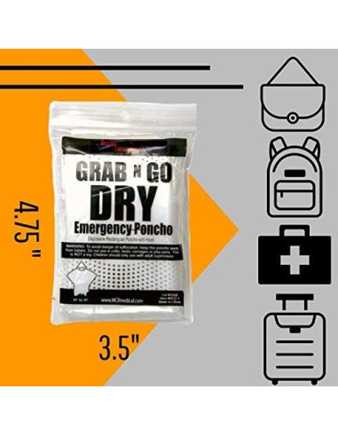 Ponchos Desechables MCR Medical - Paquete de 10 Transparentes