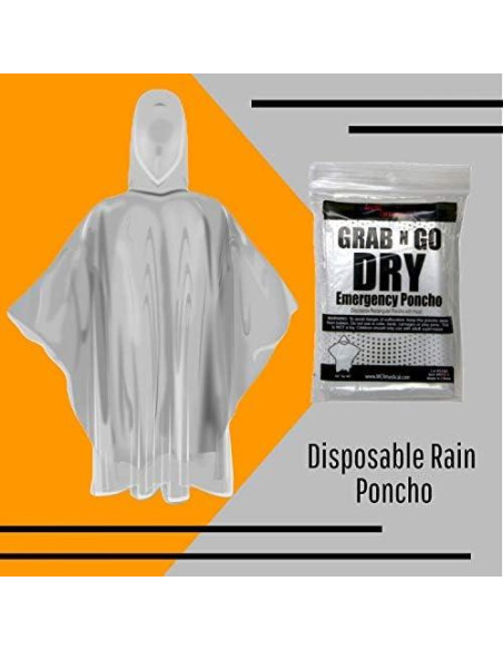 Ponchos Desechables MCR Medical - Paquete de 10 Transparentes