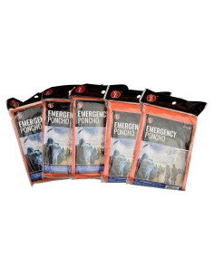 Poncho de Emergencia Naranja SE EP11A-OR5 con Mangas y Capucha - 5 Unidades