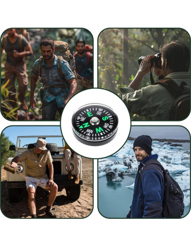 20 Piezas Brújula Botón Mini Pocket QfwdfcTrenz 20mm