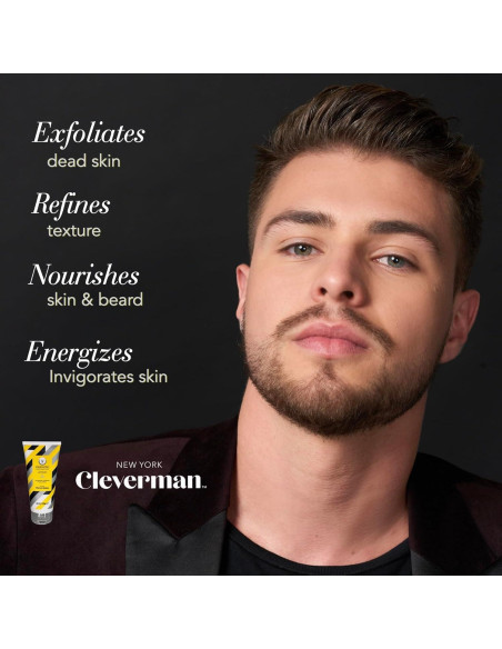Exfoliante Energizante para Cara y Barba Cleverman 100ml Exfoliante Energizante para Cara y Barba Cleverman 100ml