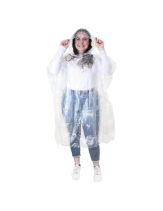 Paquete de 4 Ponchos de Lluvia Impermeables eBuyGB 127x100cm