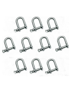 Grillete D Acero Inoxidable 316 Mini 4mm - 10 Piezas