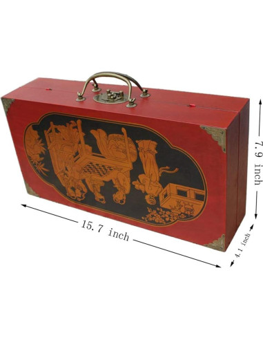 Juego de Ajedrez Plegable IADUMO 40x40 cm con Piezas de Terracota