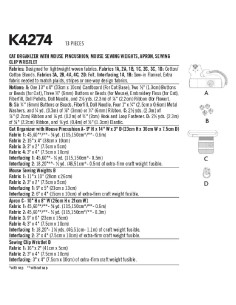 Patrón de Costura Kwik Sew K 4274 Accesorios Gato Ratón 2