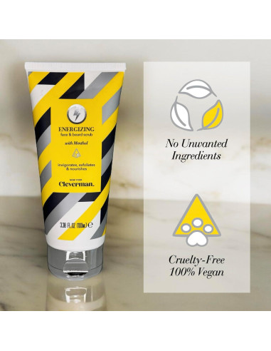 Exfoliante Energizante para Cara y Barba Cleverman 100ml