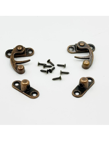 Pestillo de Brazo Oscilante Vintage URIMPAVIDO 33x28mm Bronce Rojo