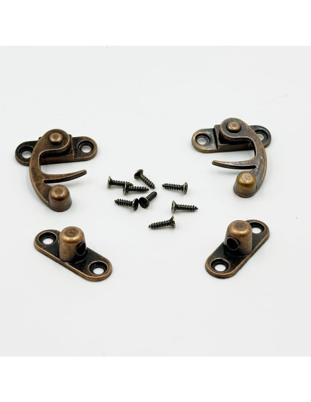 Pestillo de Brazo Oscilante Vintage URIMPAVIDO 33x28mm Bronce Rojo