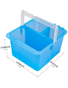 Cubeta de Lavado de Pinceles JANKOW Doble Desmontable Azul 2