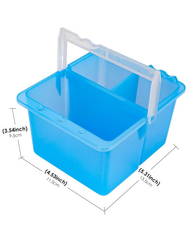 Cubeta de Lavado de Pinceles JANKOW Doble Desmontable Azul