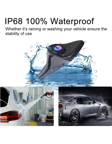 Cámara de Vista Lateral HD IP68 con Pantalla LCD 5" - Negro