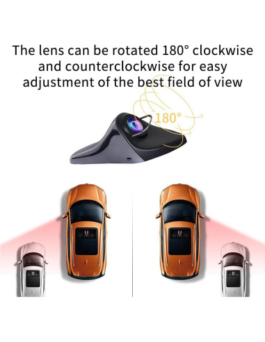 Cámara de Vista Lateral HD IP68 con Pantalla LCD 5" - Negro