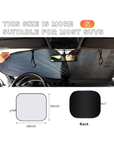 Protector Solar Reflectante Kewucn 2 PCS 73.66x60.96cm Plata 2