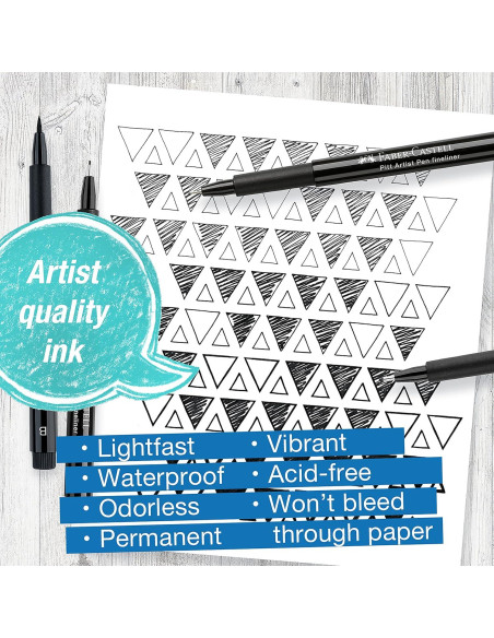Set de Marcadores Faber-Castell Pitt Artist - 4 Puntas Negras