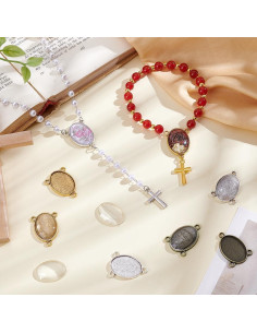 12 Juegos de Bandejas de Centro PH PandaHall 18x25mm DIY Joyería 2