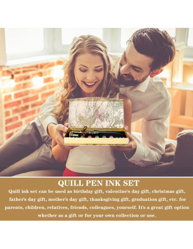 Juego de Caligrafía NC con Pluma, 5 Tintas y 6 Puntas