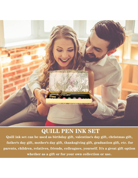 Juego de Caligrafía NC con Pluma, 5 Tintas y 6 Puntas