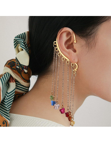 20 Piezas Pendientes DIY WEWAYSMILE Clip On Oro y Plata