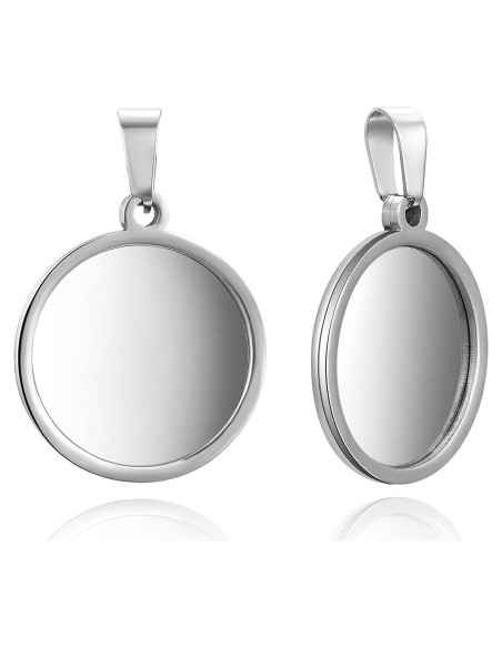 10 Bandejas Bezel Acero Inoxidable 304 Adabele 20mm Joyas