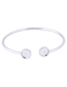 5 Piezas Base de Pulsera Cuff Acero Inoxidable 8mm DIY Joyería