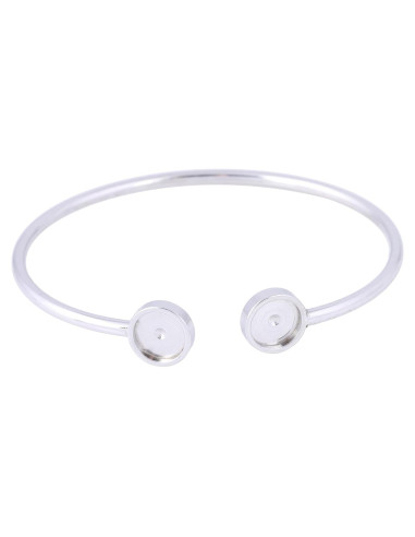 5 Piezas Base de Pulsera Cuff Acero Inoxidable 8mm DIY Joyería