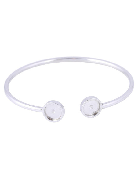 5 Piezas Base de Pulsera Cuff Acero Inoxidable 8mm DIY Joyería