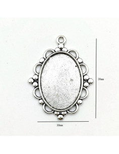 Colgantes Vintage Carytalee 20PC Aleación Plateada 38mm 2