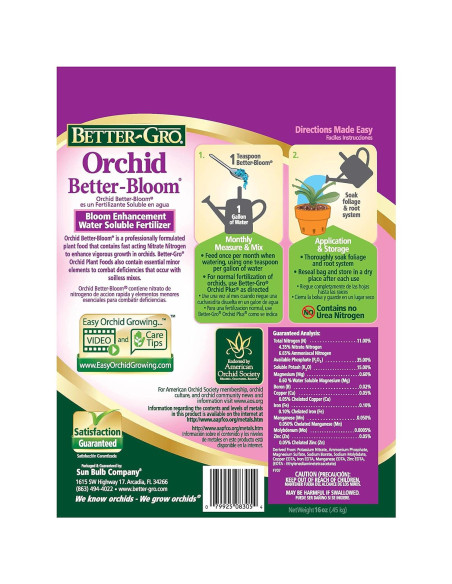 Fertilizante Acelerador de Floración Mejor Gro 0.45 kg para Orquídeas