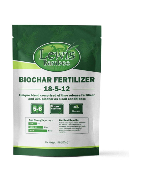 Fertilizante de Biochar Lewis Bamboo 18-5-12 4.54 kg