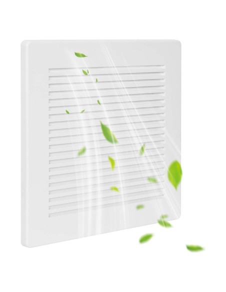 Cubierta de Ventilador Extractor Baño PTLEVYN 23x23 cm Blanco