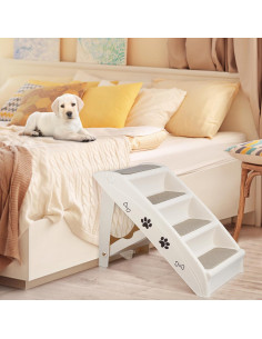 Escalones Plegables Antideslizantes LEMY para Mascotas Beige 2