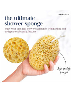 Esponja de Baño Exfoliante MainBasics - 2 Paquete Grande 2