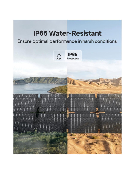 Panel Solar Plegable BLUETTI 60W, Alta Eficiencia, Portátil