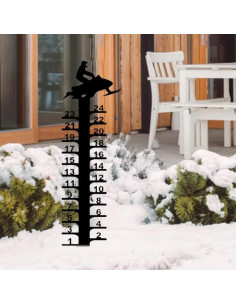 Medidor de Nieve de Metal Littlefall 40x12cm Decoración Jardín 2