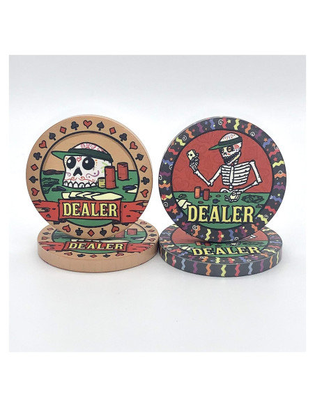 Set de 2 Botones de Dealer de Póker Nevada Jacks 49mm