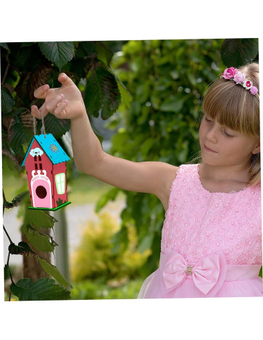 Kit de Casa para Aves DIY Xoeryoy - 4 Piezas de Madera