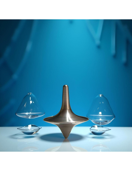 Peonza de Metal Cauaoa Vintage, 2.54 cm, Equilibrio Perfecto