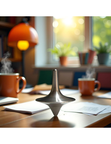 Peonza de Metal Cauaoa Vintage, 2.54 cm, Equilibrio Perfecto