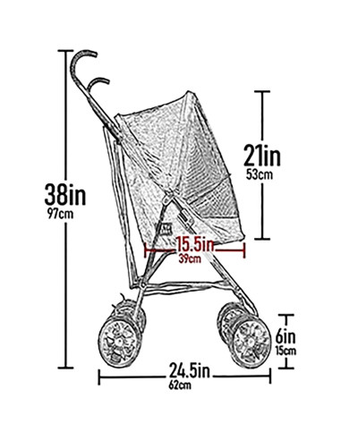 Carrito de Viaje Lite Plus Pet Gear para Mascotas hasta 6.8kg