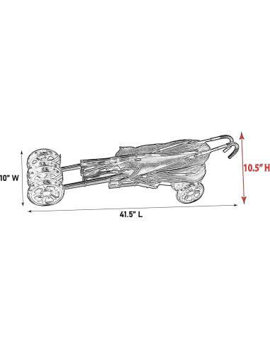 Carrito de Viaje Lite Plus Pet Gear para Mascotas hasta 6.8kg