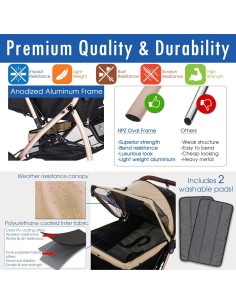 Carro de Viaje para Mascotas HPZ Pet Rover XL Taupe 2da-Gen 2