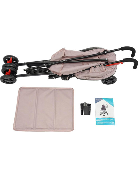 Carrito para Mascotas GUDBYWXB Rosa Plegable 10 kg