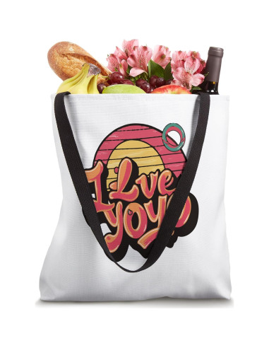 Bolsa Tote Vintage I Love Yoyo 40.64x40.64cm Algodón